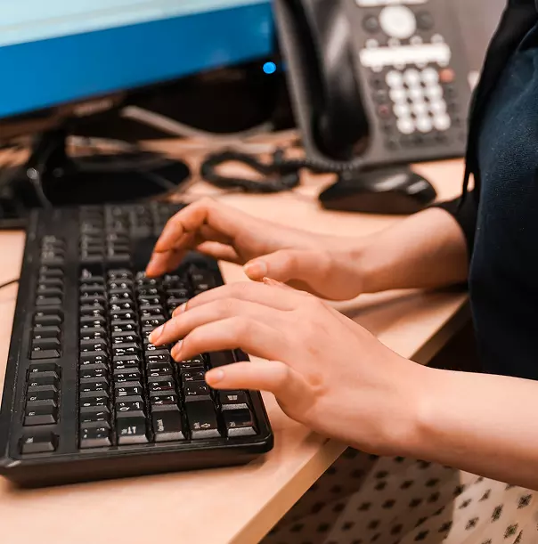 キーボード作業の様子